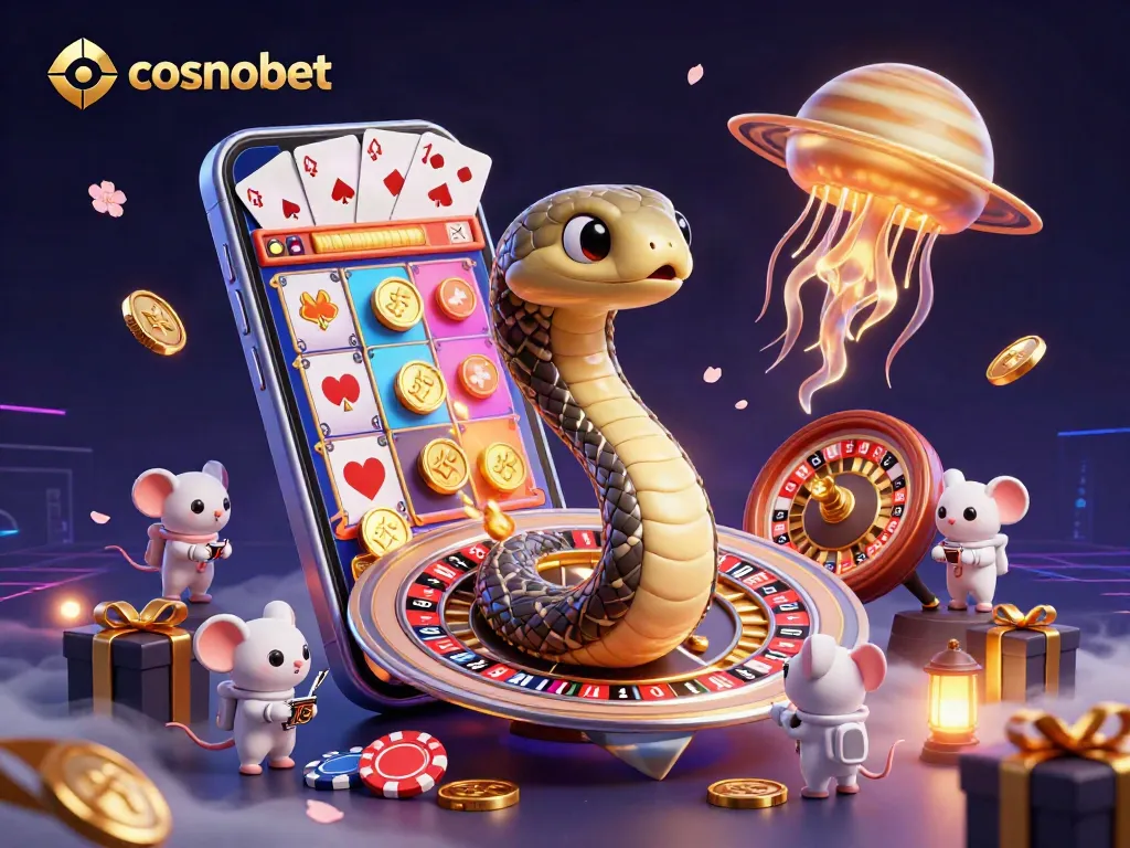 Experience exciting gaming at cosmobet with animated characters in a vibrant casino scene.