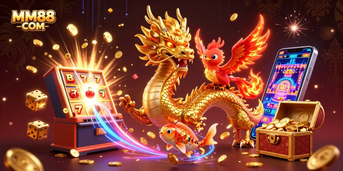 Experience thrilling moments with MM88 COM while navigating colorful 3D casino games.