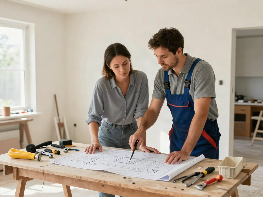 Trusted local contractor at work during home renovation related to wish 4d.