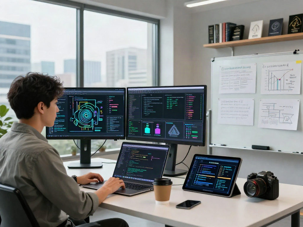 Enhancing AI solutions with juicy ai in a modern tech workspace.