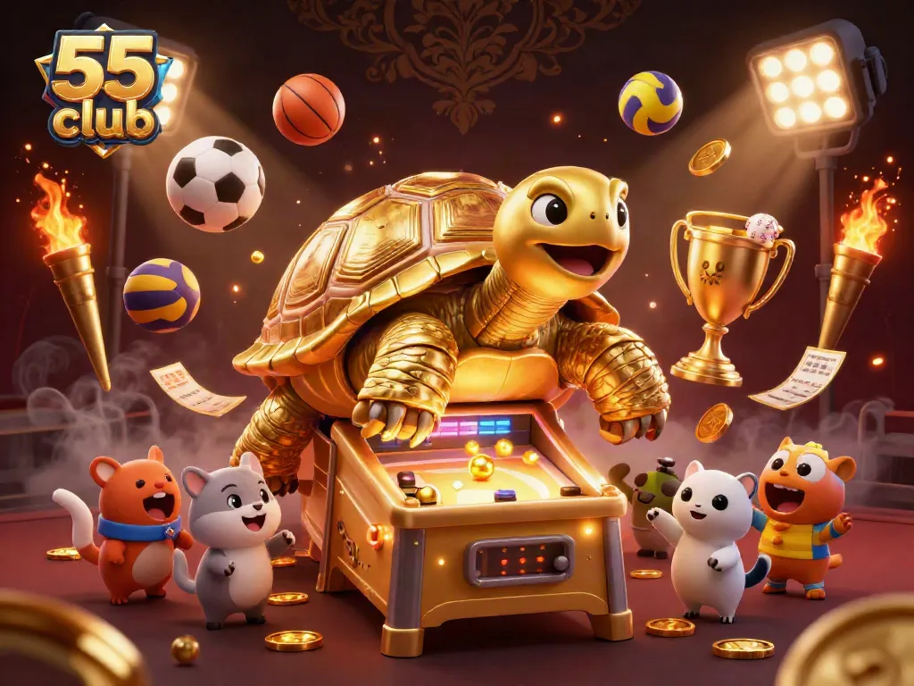 Experience the excitement of the 55 club with this colorful-filled casino illustration featuring dynamic betting activities.