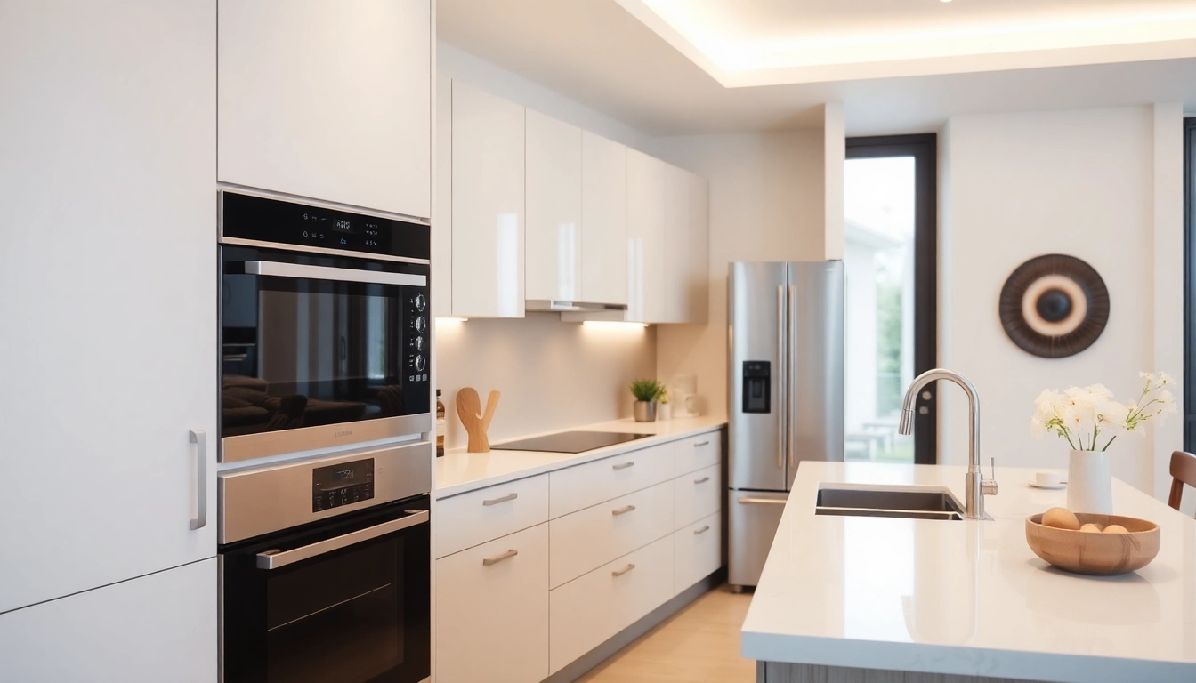 Explore уреди за вграждане in a stylish kitchen setting with modern aesthetics and bright ambiance.