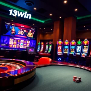 Players engage in thrilling games at 13Win online casino with vibrant, captivating visuals.