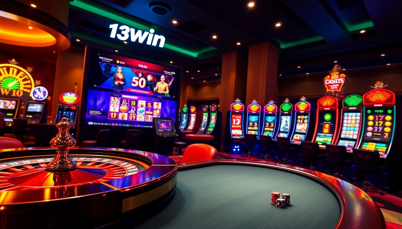 Players engage in thrilling games at 13Win online casino with vibrant, captivating visuals.