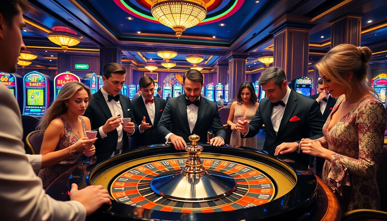 Players enjoying an exciting game at VUA88's luxurious casino table.