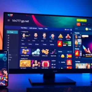 Discover the engaging interface of vin777.gb.net with a vibrant online gaming platform showcasing betting options.