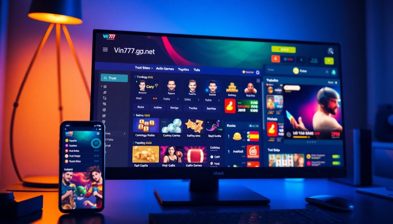 Discover the engaging interface of vin777.gb.net with a vibrant online gaming platform showcasing betting options.