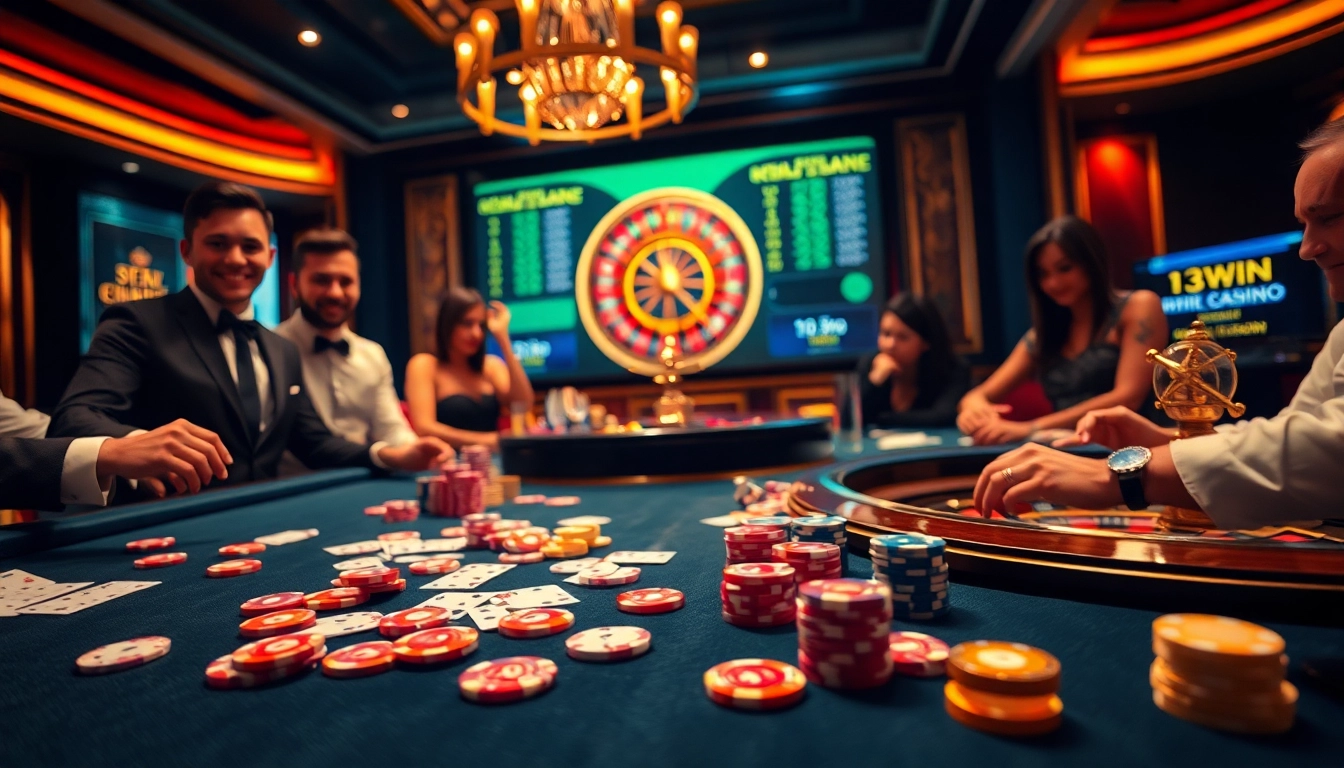 Experience thrilling gameplay at 13win with luxurious casino elements and vibrant poker action.