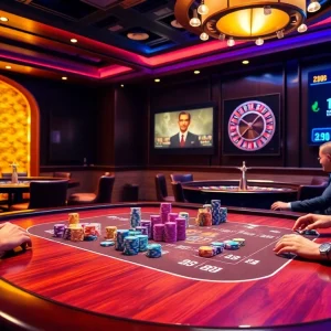 Experience thrilling gameplay with sc88 poker chips on a vibrant casino table