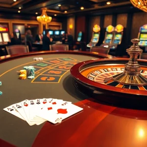 Experience premium gambling at loto188.gb.net with vibrant poker chips and a sophisticated casino table.