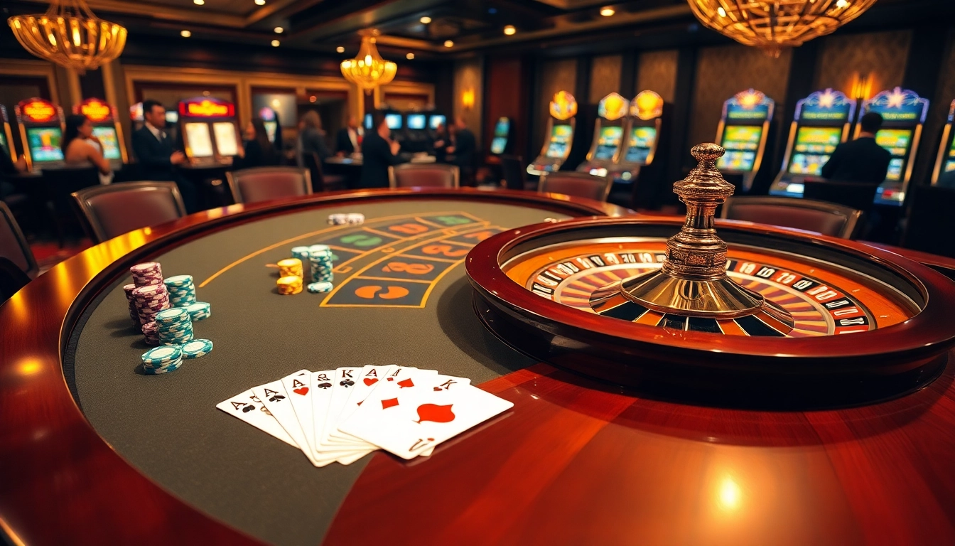 Experience premium gambling at loto188.gb.net with vibrant poker chips and a sophisticated casino table.