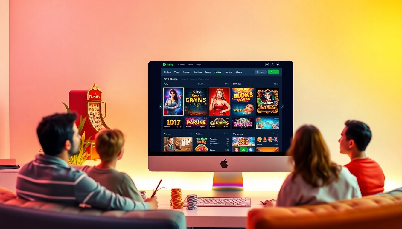 Interactive online betting scene at sbobet.dance showcasing diverse players and engaging games.