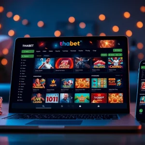 Engaging online gaming experience at thabethome.com featuring diverse betting options and vibrant visuals.