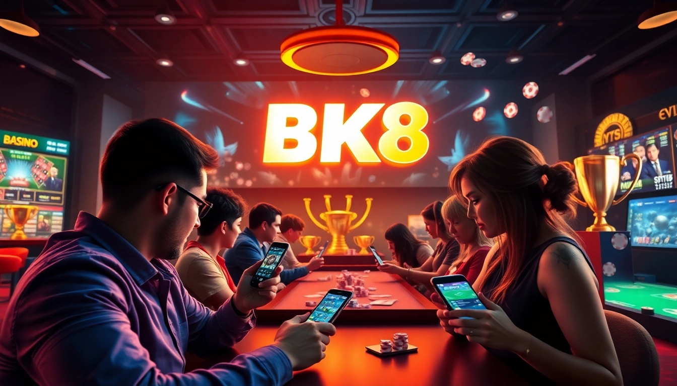 Explore the dynamic gaming environment of bk860s.com showcasing vibrant casino and sports betting visuals.