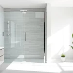 Elegantly designed wet room shower screen enhances bathroom aesthetics and functionality.